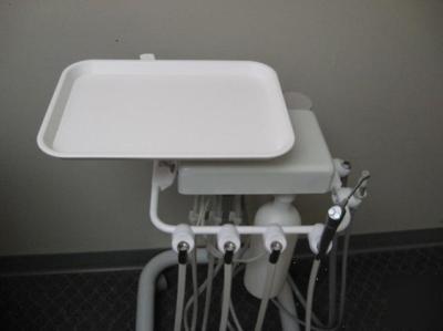 Dental handpiece control w/3 way syringe on mobile cart