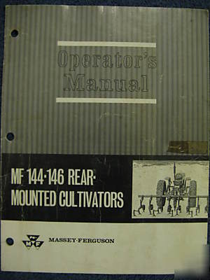 Massey ferguson mf 144 146 cultivator operator manual