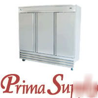 New coldtech commercial 72 cu ft 3 full ss door freezer