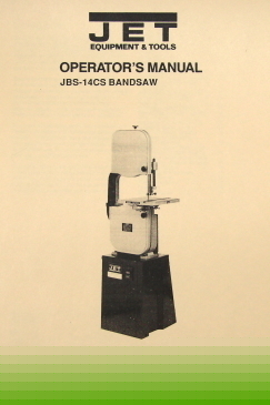 Oz~jet tools/asian jbs-14CS band saw op/parts manual