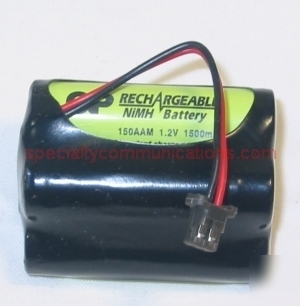 Battery for uniden scanner, BP120, BP180, 1500 mah
