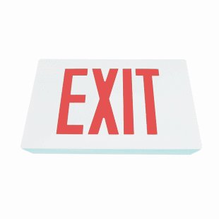 Die-cast exit sign / red / ac only / E3DRAC-wht