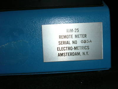 Electro-metrics rim-25 remote meter