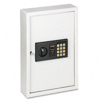 Locking electronic keypad 48-key steel cabinet platinum