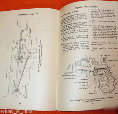 Farmall h hv owner's manual international harvester