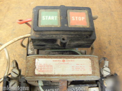 Ge CR106B1 size 0 start-stop motor starter 600V 5 hp 