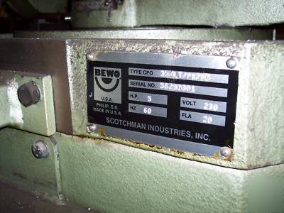 2001 scotchman 350 lt pk/pd semi-auto circular cold saw