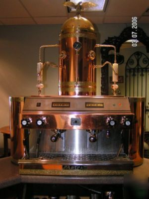 Astra mega ii espresso machine solid copper finish