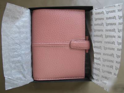 Filofax pocket finchley pink leather organizer planner