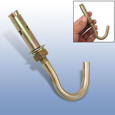 Gold tone M10 expansion fastner bolt open cup hooks