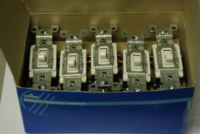 New leviton 1453-2W 3-way switch, white, box of 100 