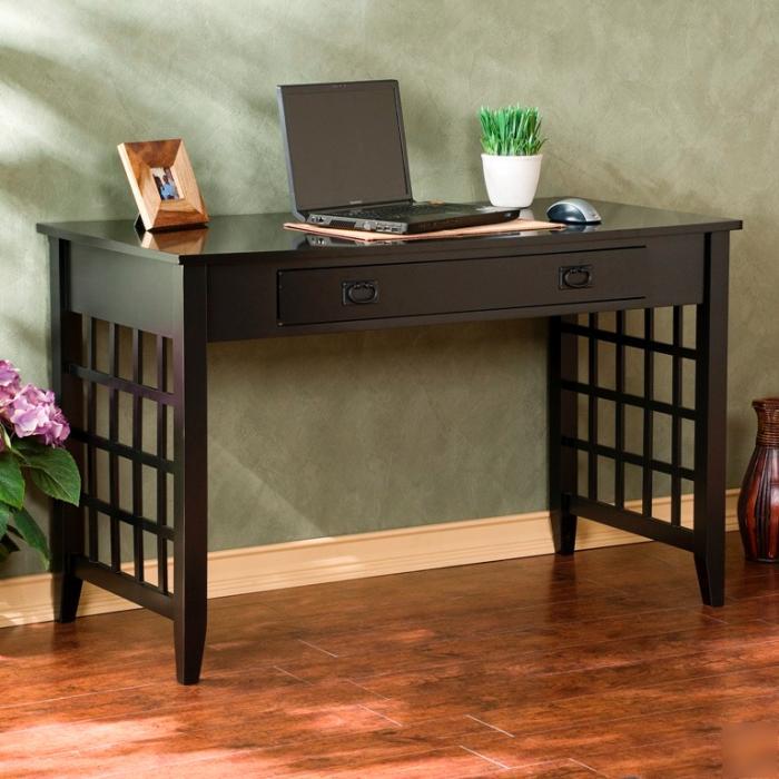 Sei HO7772 versatile black lattice computer desk