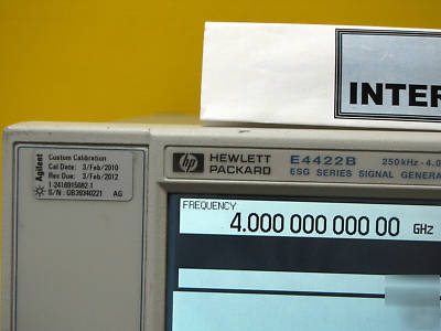 Agilent /hp E4422B 4GHZ esg-a cw rf signal generator