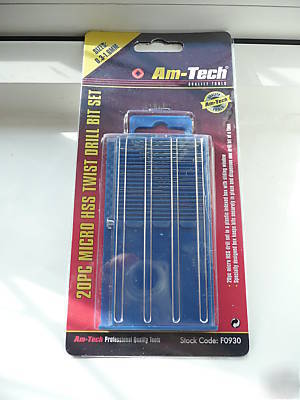 Modellers 20 pc twist drill bit set 0.3- 1.6MM free p&p