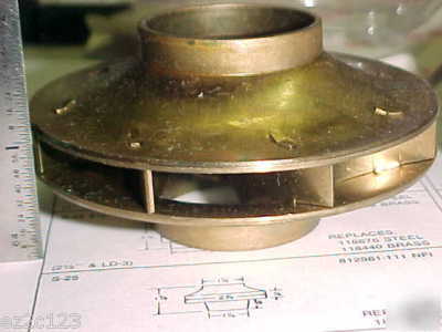 New bell&gossett B40-118436 bronze impeller 3/8