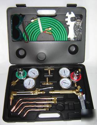 New complete oxy-acetylene welding cutting torch kit 