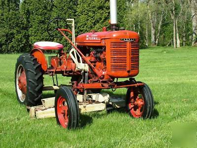 Nice 1946 farmall a with woods mower
