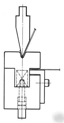 Press brake dies tool form open closed hem varable gage