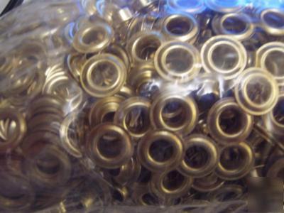 New 144 #0 brass grommets 1/4