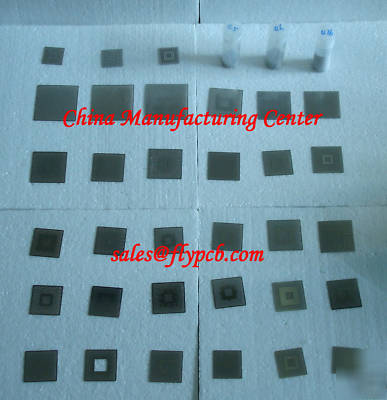 51 pcs bga reballing rework stencil + 3X balls xbox 360