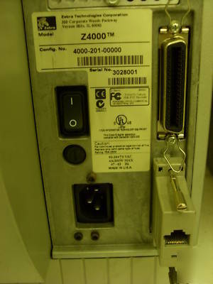 Lot (3) zebra Z4000 thermal barcode label printers