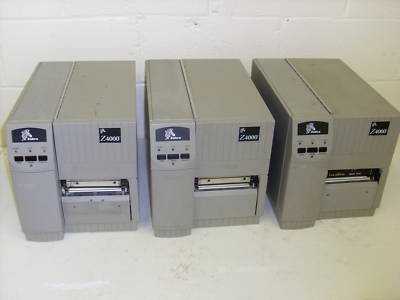 Lot (3) zebra Z4000 thermal barcode label printers