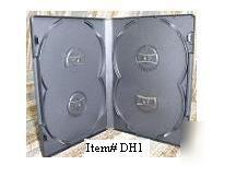 New 50 black 22MM quad 4/one overlap 4 dvd case DH1C22