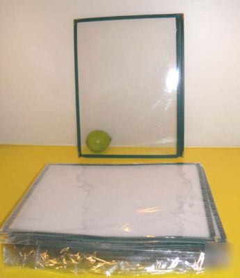 Restaurant menu covers 8.5X11 single page, green 50PC