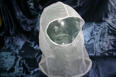Disposable cool white nylon mesh balaclava hood pk 10
