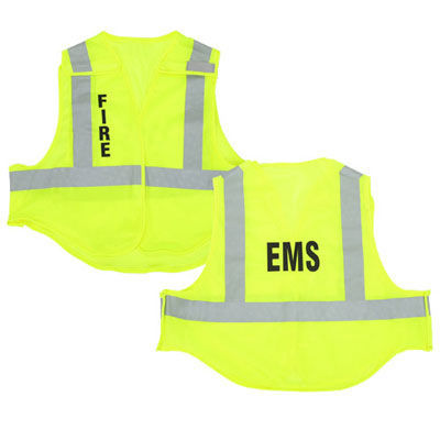 New r&b fabrications public safety vest printed large