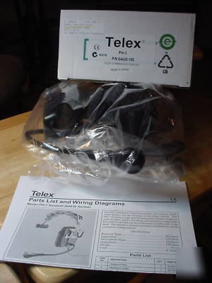 Telex ph-1 single-sided headset flexible dynamic boom