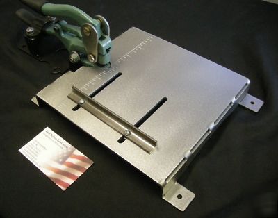 Sheet metal punch table with ruler