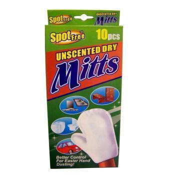 Spot free 10 pack unscented dry dusting mitts case pack