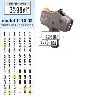 New monarch paxar 1110 price marking gun with warranty