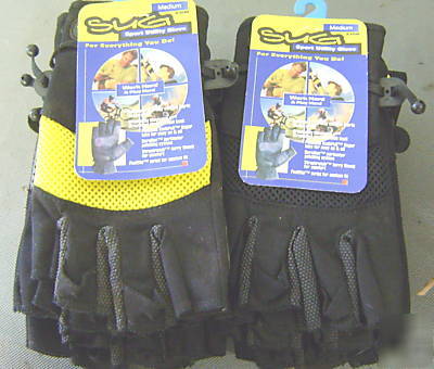 New 4- pair sug fingerless sport utility gloves--medium