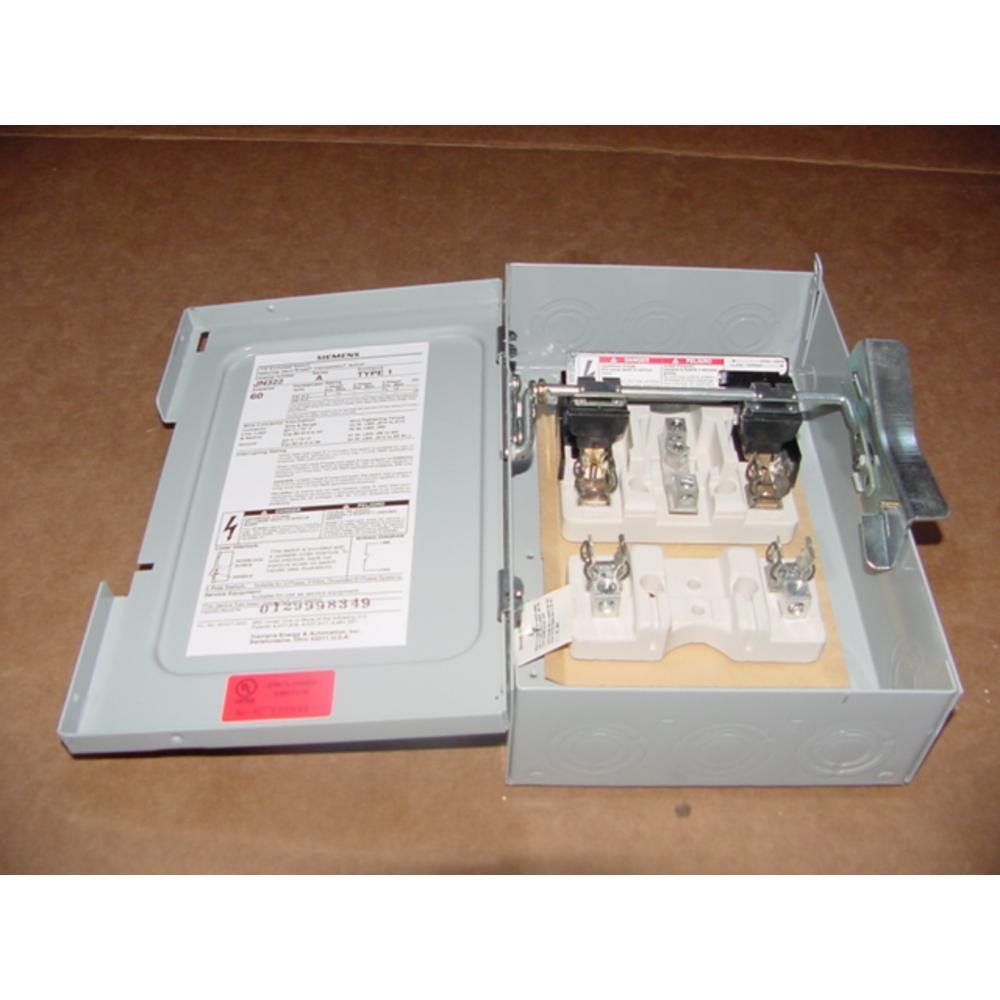 Siemens JN322 disconnect safety switch 60 amp 2 pole